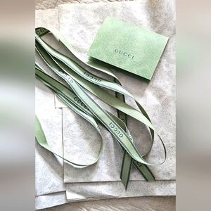 Authentic Gucci Tissue Grosgrain Ribbon and Gift Card Holder